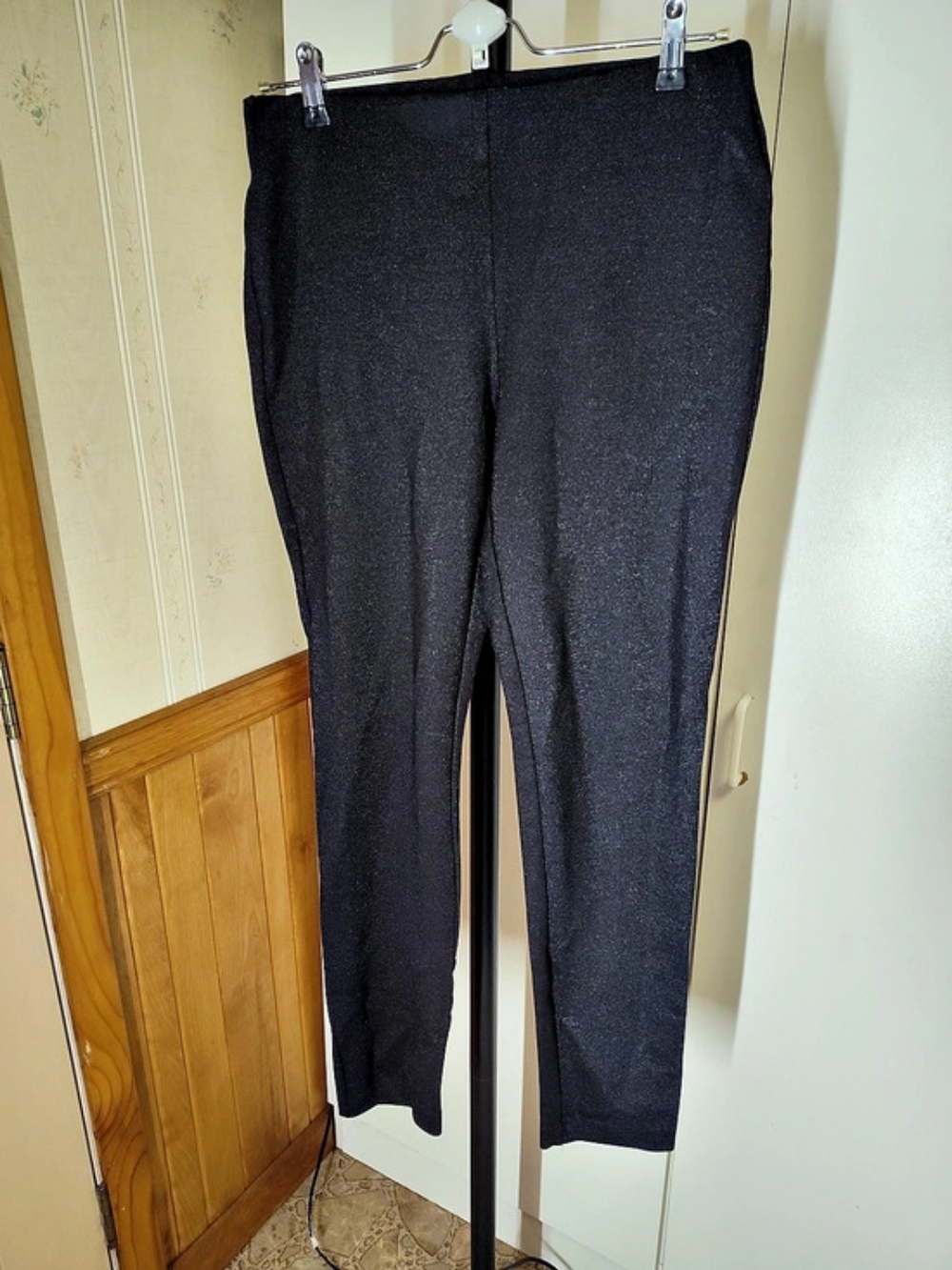 Nanette Lepore Metallic Shimmer Pull-On Skinny Pants Size M